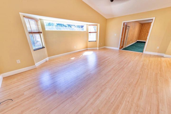 Huge family/great room right off the kitchen with room for a dinette or pub table. Leads into the library/office/den