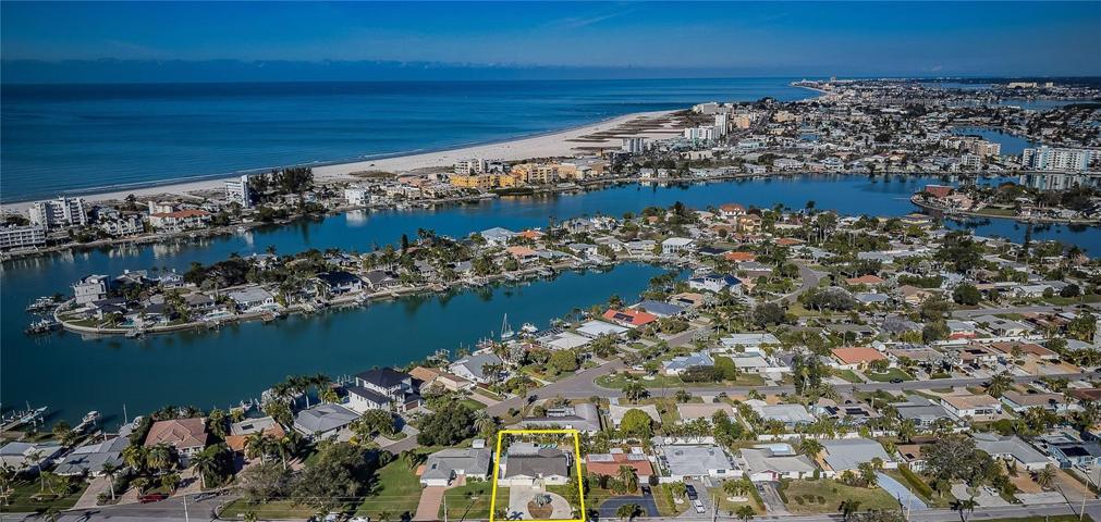 Aerial less than 2 miles to beaches and gulf of mexico