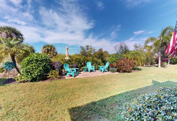 Large backyard sitting area