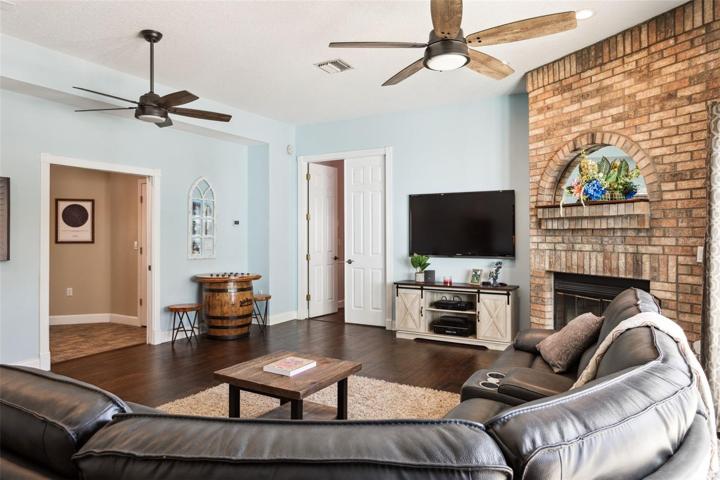 Beautiful brick Fireplace