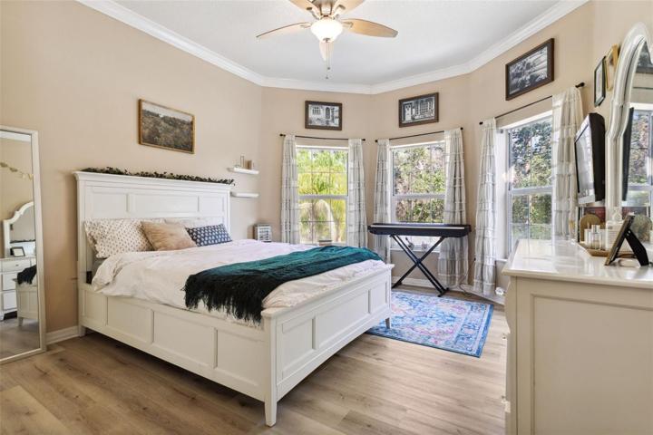 Bedroom 2 overlooks the circular drive