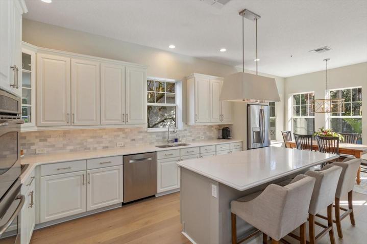 Kitchen is open to breakfast nook