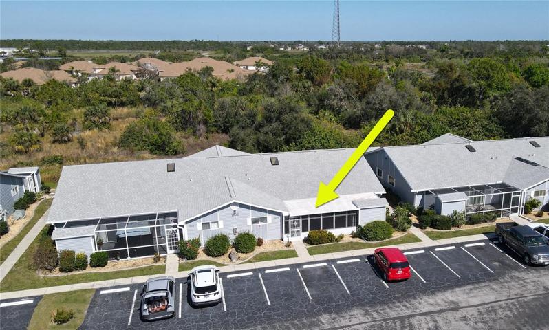 Aerial view of building 1300 (four units per building)