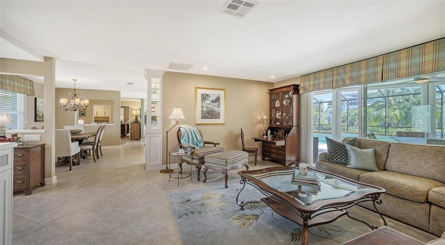 The smart open floor plan allows everyone to enjoy family get togethers !