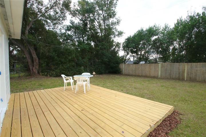 New wooden deck