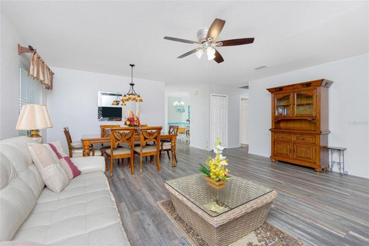 Living Room to Dining Room View.