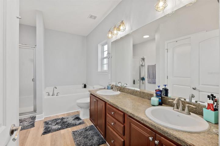 Primary bath with double sinks