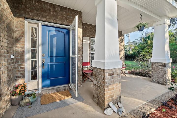 Front door with a storm door