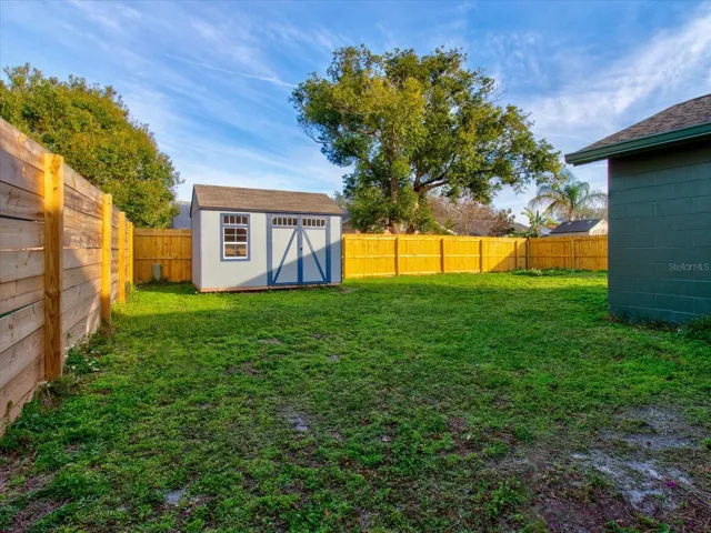 View of Shed in the back yard