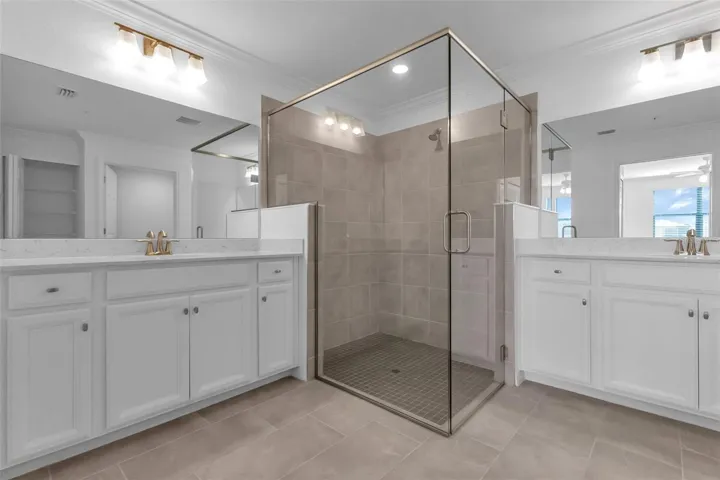 Primary bath with double vanities