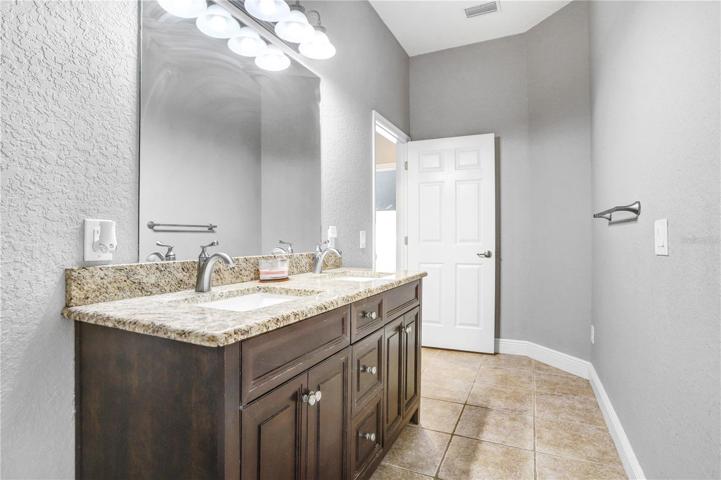 VIEW: POOL BATH ... ALSO THE SHARED BATHROOM OF BEDROOMS 1 & 2