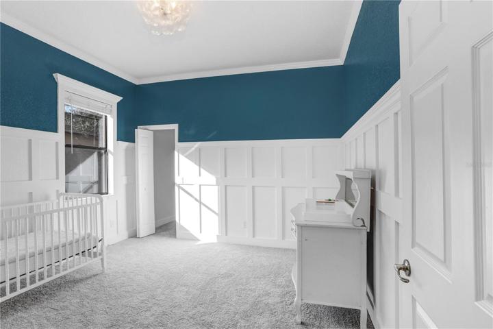 BEDROOM 2 W/WALKIN CLOSET, BRAND NEW CARPETING, WOOD PANEL DECO, FRESHLY PAINTED