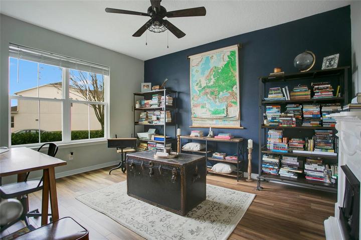 Library, located right off the entryway.