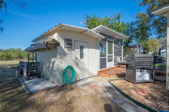 Utility shed with power
