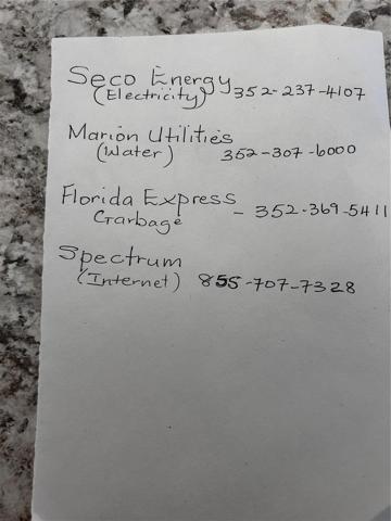 utilities used in area
