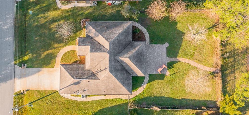 Ariel view of house