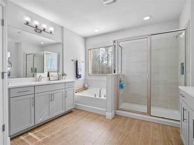 Owners Bath with Garden Tub, Double Vanites  and Large Shower