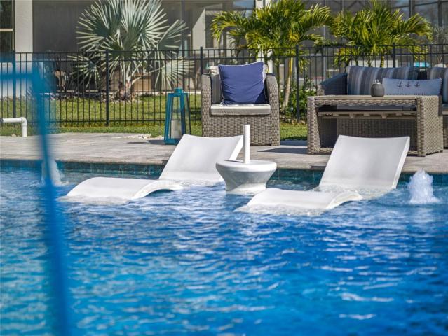 Enjoy Ledge Loungers and Patio Table on 19' Sun Shelf!