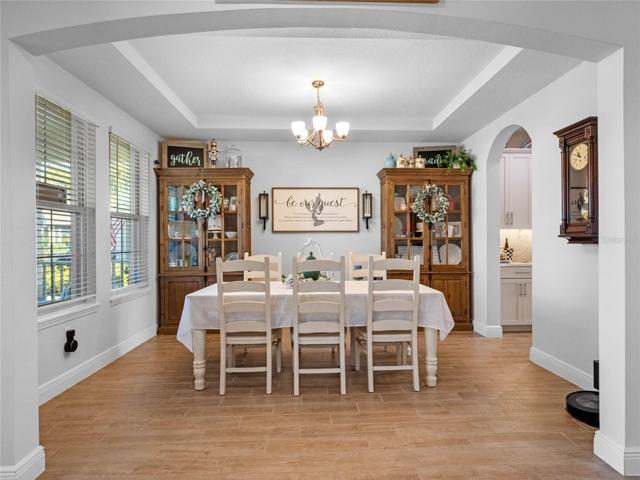 Dining Room with Tray Ceiling