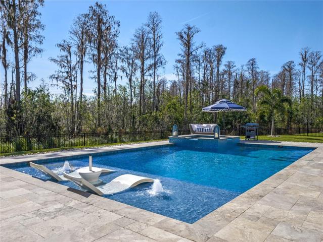 Upgraded SILVER TRAVERTINE Decking stays cooler than Pavers on Hot Days!
