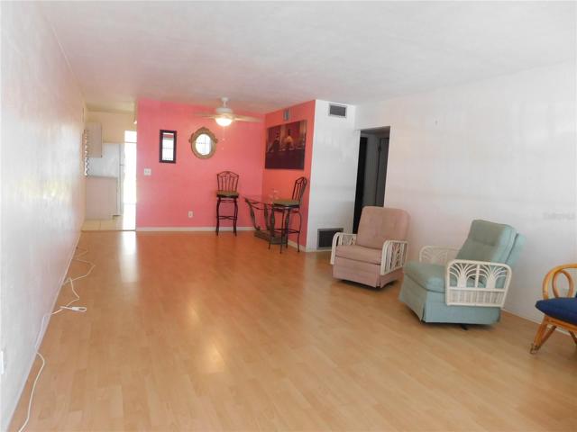 Spacious Living/Dining room measuring approximately 24' x 13.5'