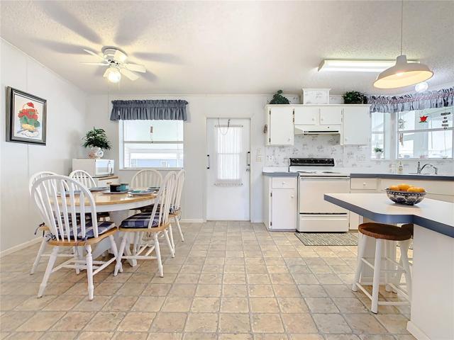Dining room and kitchen
