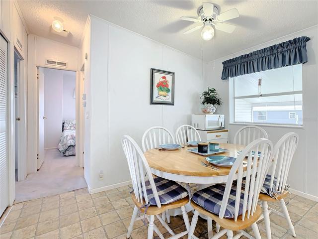 Dining room and view into the hallway