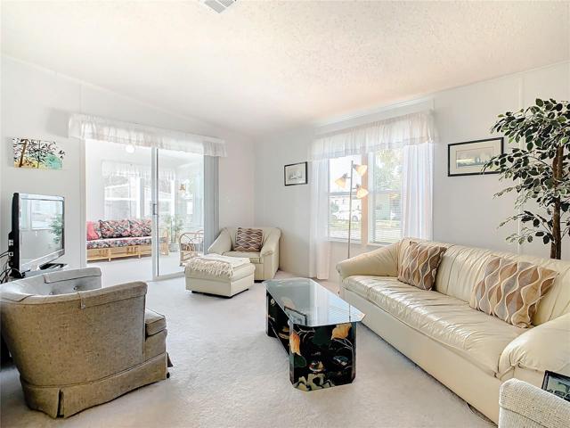 The living room is nice and bright