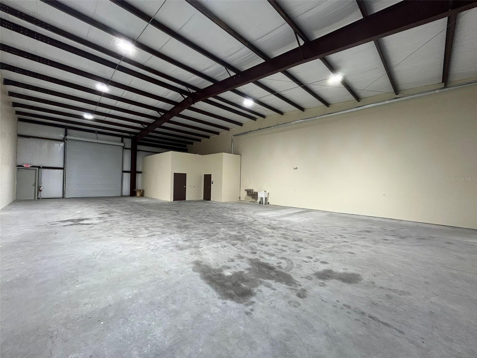 Warehouse facing roll-up door