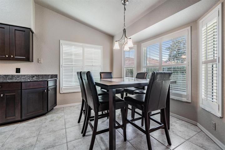The sunny breakfast nook is a great place to start your day