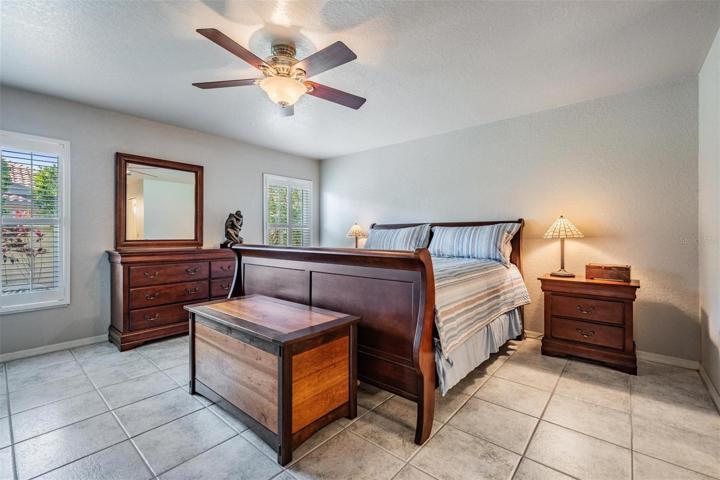 Master bedroom with a neutral color palette