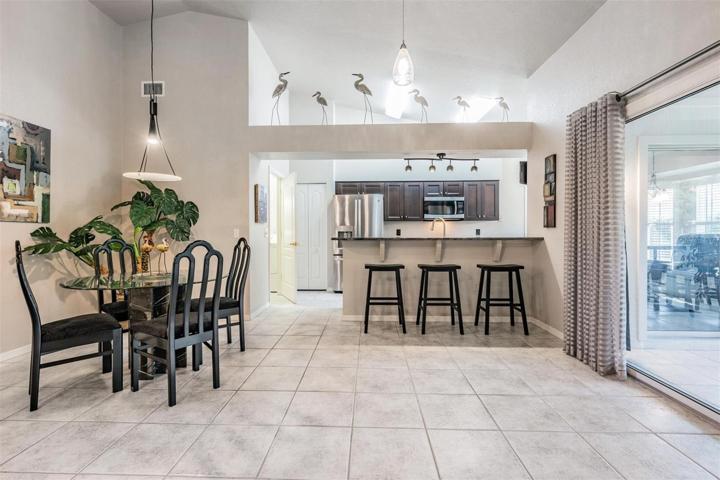 Dining area adjoins kitchen