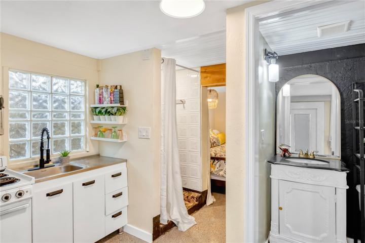 Bathroom with sink and toilet