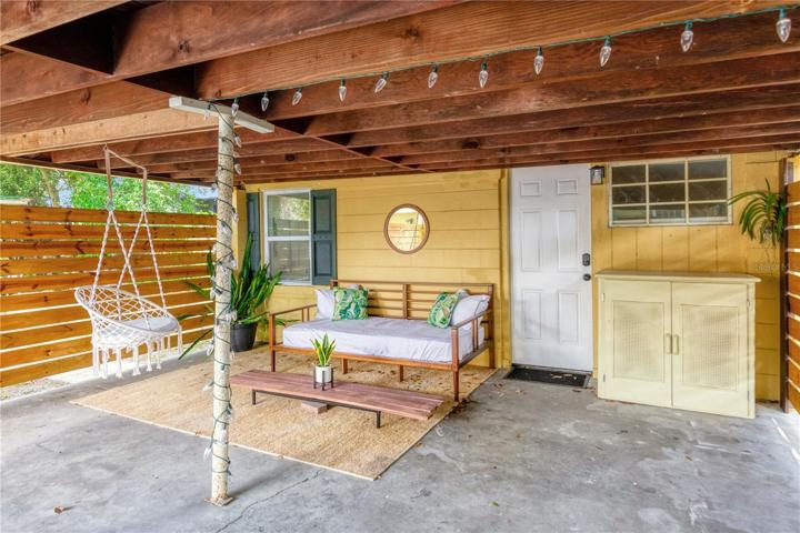 Access to the Casita from the carport.