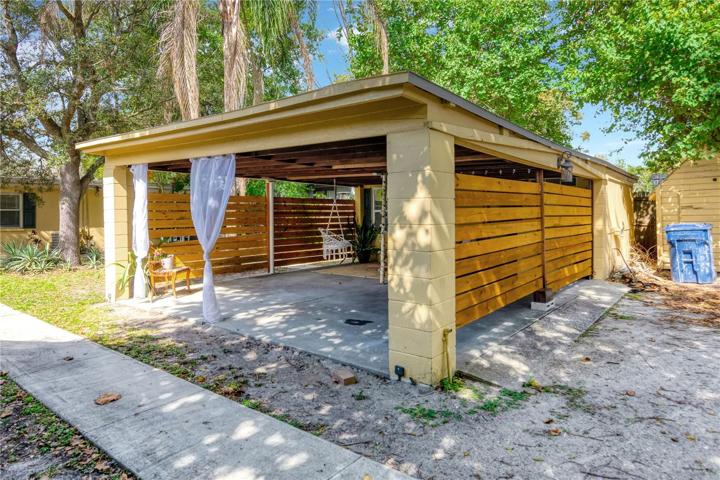 Behind the casita