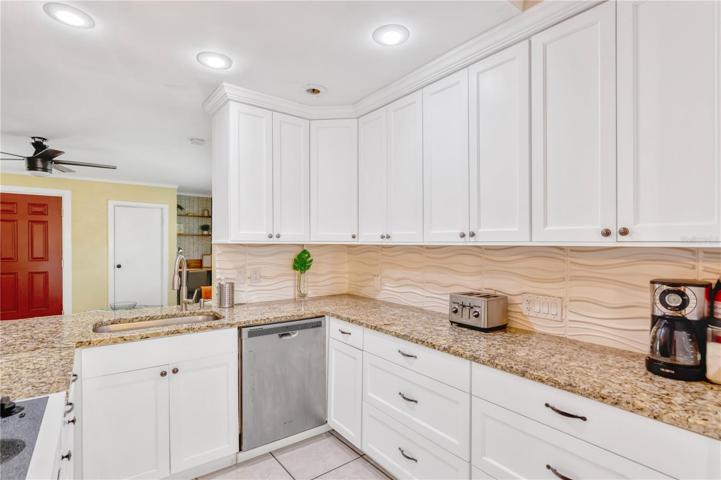 Bright white cabinetry