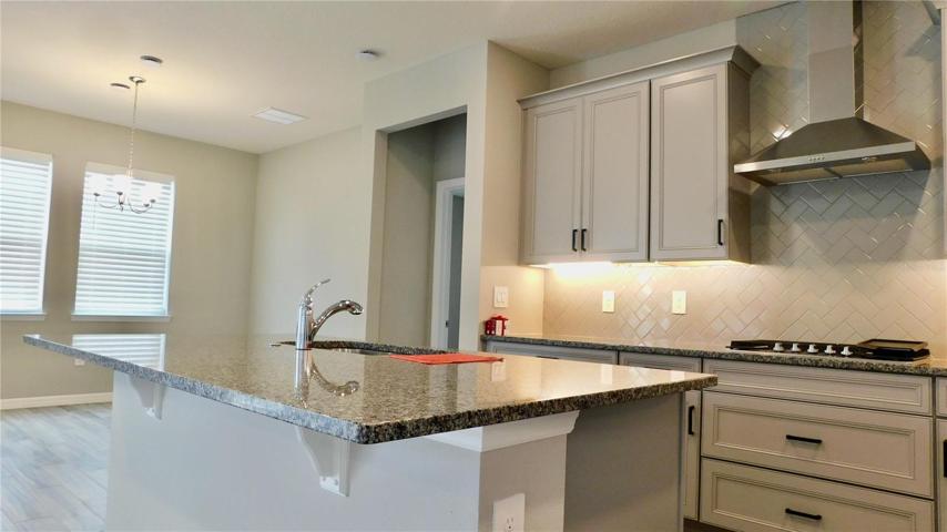 Gourmet kitchen with large island and stainless appliances