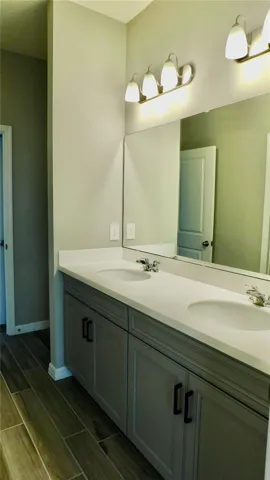 The Jack and Jill features a separate vanity area with double sinks and lots of counter space