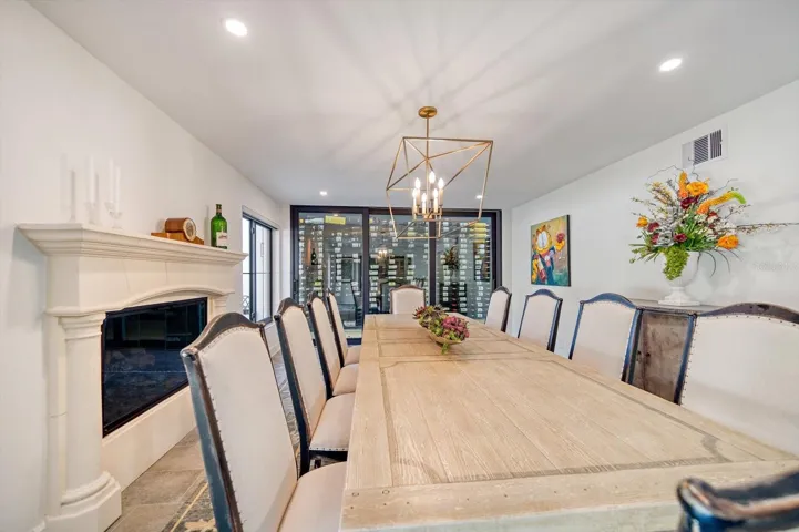 Temp controlled wall wine cellar can be removed if desired