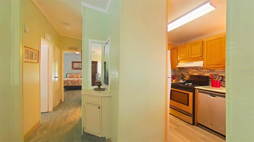 Kitchen and hallway