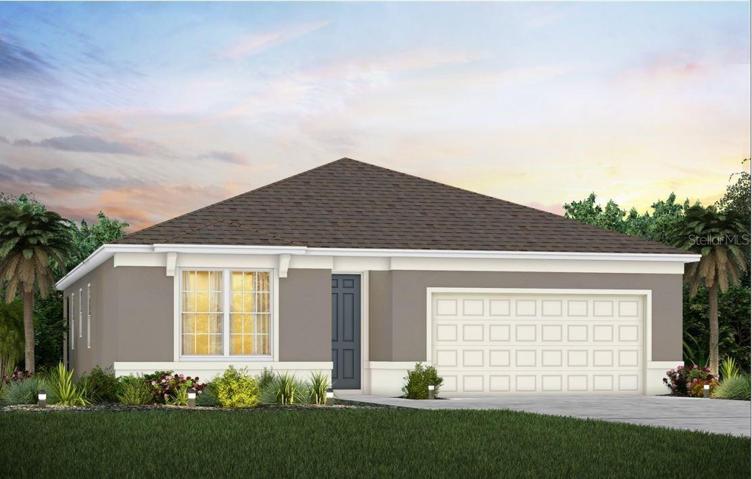 Florida Mediterranean FM1 Exterior Design. Artistic rendering for this new construction home. Pictures are for illustrative purposes only. Elevations, colors and options may vary.