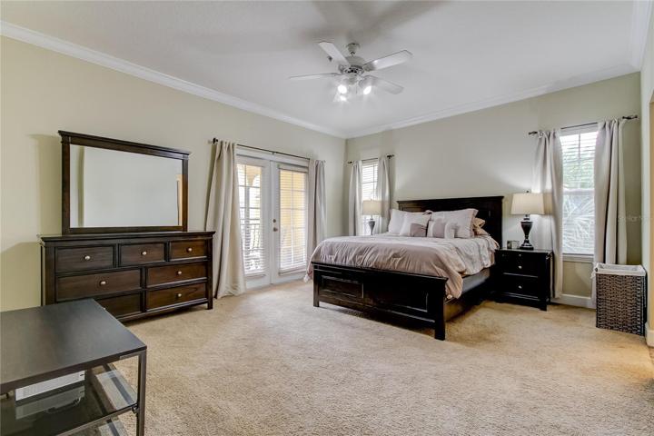 Primary bedroom with balcony 3rd floor