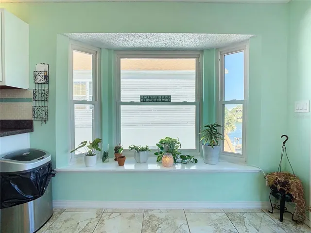 Lots of natural light from the bay windows