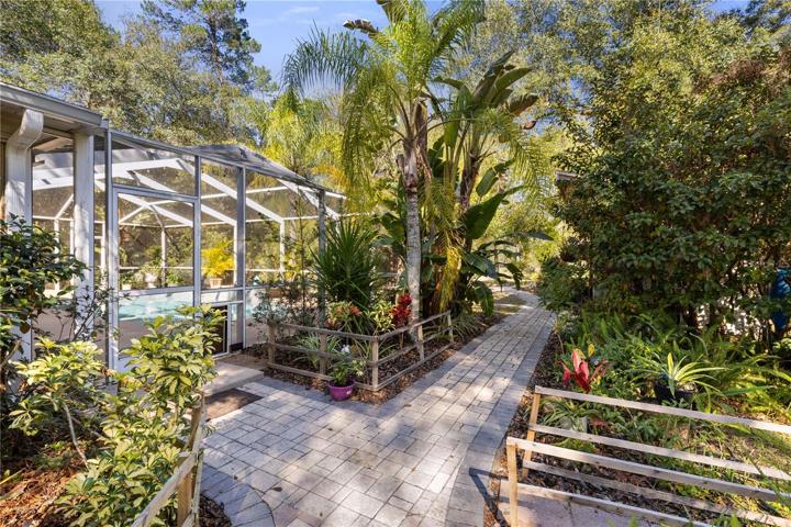walkway into backyard