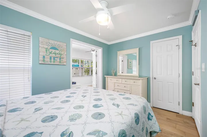 Bedroom 1 with Owners Closet Plank flooring