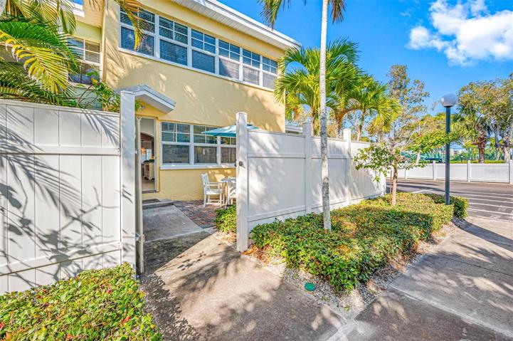 Private Gated Back Door Entry to your condo