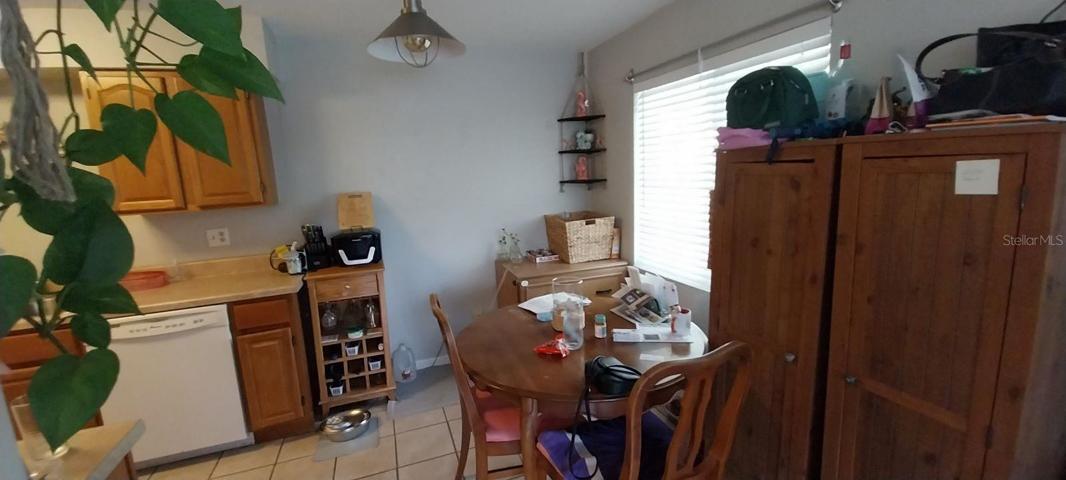 Dining area opens to living room