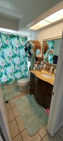 Bathroom has tub/shower combo