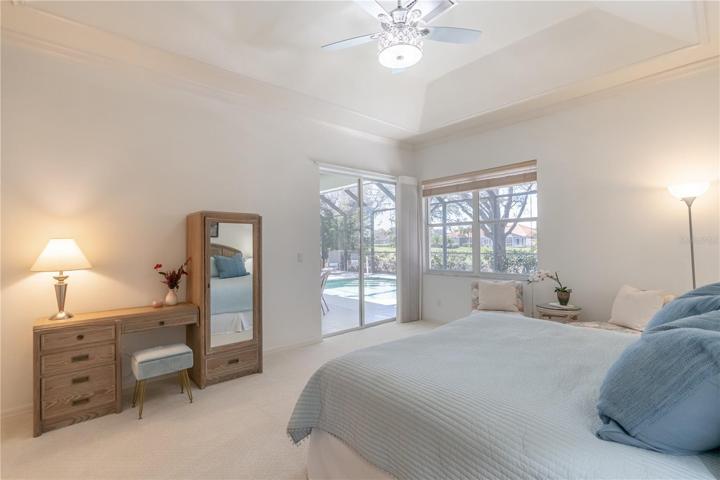 Primary Bedroom view of Lanai doors