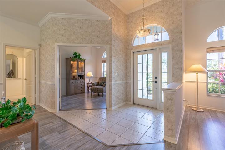 Foyer with view into Den